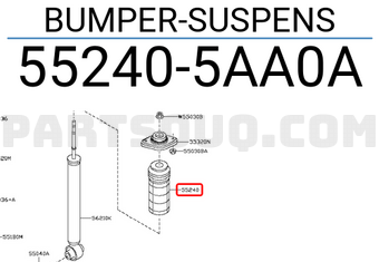 Nissan 552405AA0A BUMPER-SUSPENS