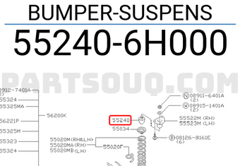 Nissan 552406H000 BUMPER-SUSPENS