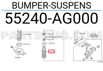 Nissan 55240AG000 BUMPER-SUSPENS