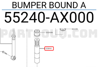 Nissan 55240AX000 BUMPER BOUND A