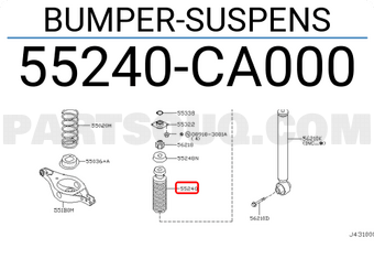 Nissan 55240CA000 BUMPER-SUSPENS