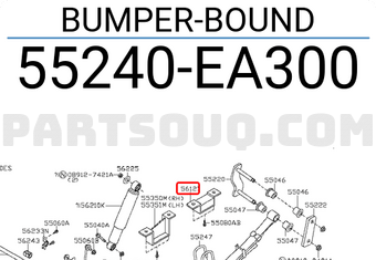 Nissan 55240EA300 BUMPER-BOUND
