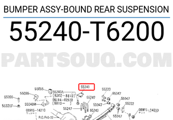 Nissan 55240T6200 BUMPER ASSY-BOUND REAR SUSPENSION