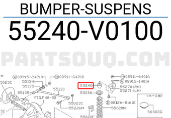 Nissan 55240V0100 BUMPER-SUSPENS