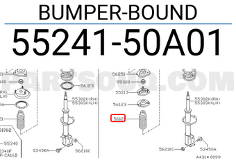 Nissan 5524150A01 BUMPER-BOUND