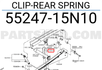 Nissan 5524715N10 CLIP-REAR SPRING