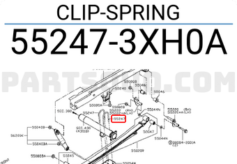 Nissan 552473XH0A CLIP-SPRING