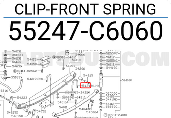 Nissan 55247C6060 CLIP-FRONT SPRING
