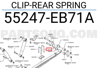 Nissan 55247EB71A CLIP-REAR SPRING