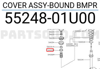 Nissan 5524801U00 COVER ASSY-BOUND BMPR