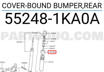 Nissan 552481KA0A COVER-BOUND BUMPER,REAR