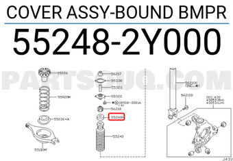 Nissan 552482Y000 COVER ASSY-BOUND BMPR