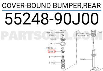Nissan 5524890J00 COVER-BOUND BUMPER,REAR