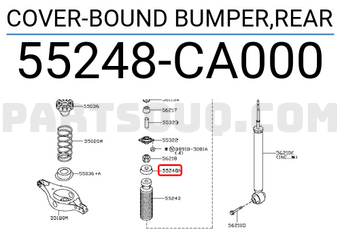Nissan 55248CA000 COVER-BOUND BUMPER,REAR