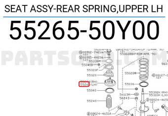 Nissan 5526550Y00 SEAT ASSY-REAR SPRING,UPPER LH