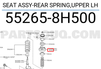 Nissan 552658H500 SEAT ASSY-REAR SPRING,UPPER LH