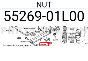 Nissan 5526901L00 NUT