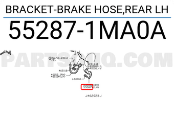 Nissan 552871MA0A BRACKET-BRAKE HOSE,REAR LH