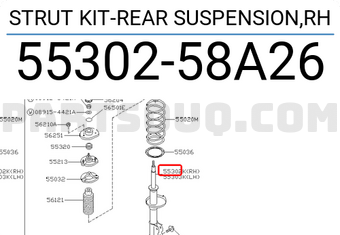 Nissan 5530258A26 STRUT KIT-REAR SUSPENSION,RH