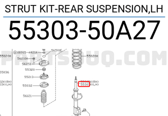 Nissan 5530350A27 STRUT KIT-REAR SUSPENSION,LH