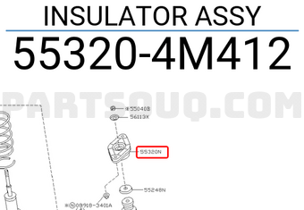 Nissan 553204M412 INSULATOR ASSY