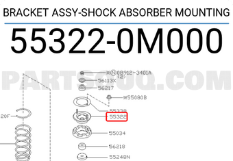 Nissan 553220M000 BRACKET ASSY-SHOCK ABSORBER MOUNTING