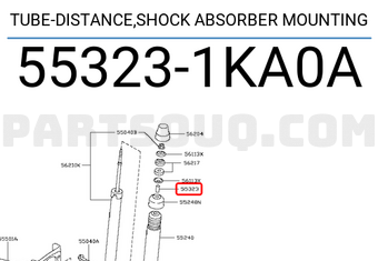 Nissan 553231KA0A TUBE-DISTANCE,SHOCK ABSORBER MOUNTING