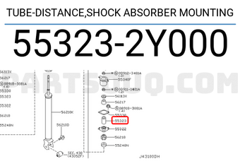 Nissan 553232Y000 TUBE-DISTANCE,SHOCK ABSORBER MOUNTING
