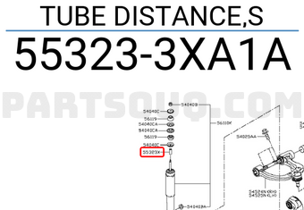 Nissan 553233XA1A TUBE DISTANCE,S