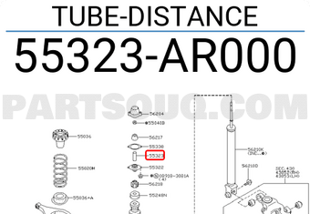 Nissan 55323AR000 TUBE-DISTANCE