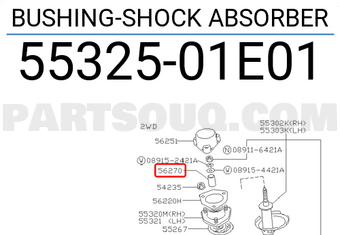 Nissan 5532501E01 BUSHING-SHOCK ABSORBER