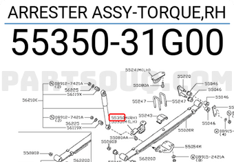 Nissan 5535031G00 ARRESTER ASSY-TORQUE,RH