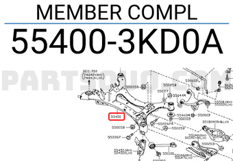 Nissan 554003KD0A MEMBER COMPL