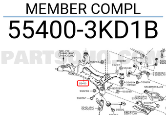 Nissan 554003KD1B MEMBER COMPL