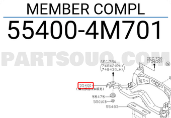 Nissan 554004M701 MEMBER COMPL