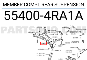 Nissan 554004RA1A MEMBER COMPL REAR SUSPENSION