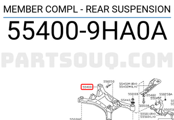 Nissan 554009HA0A MEMBER COMPL - REAR SUSPENSION