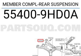 Nissan 554009HD0A MEMBER COMPL-REAR SUSPENSION
