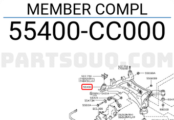 Nissan 55400CC000 MEMBER COMPL