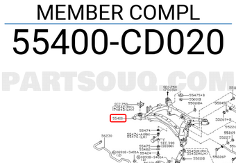 Nissan 55400CD020 MEMBER COMPL