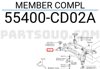 Nissan 55400CD02A MEMBER COMPL