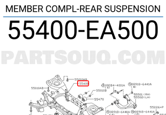 Nissan 55400EA500 MEMBER COMPL-REAR SUSPENSION