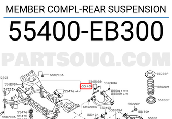 Nissan 55400EB300 MEMBER COMPL-REAR SUSPENSION