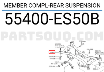 Nissan 55400ES50B MEMBER COMPL-REAR SUSPENSION