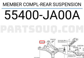 Nissan 55400JA00A MEMBER COMPL-REAR SUSPENSION