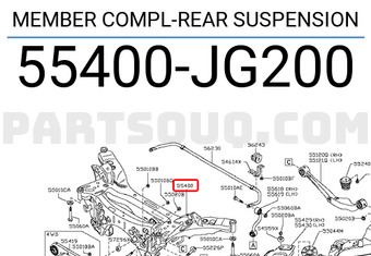 Nissan 55400JG200 MEMBER COMPL-REAR SUSPENSION