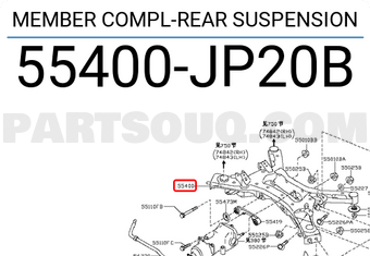 Nissan 55400JP20B MEMBER COMPL-REAR SUSPENSION