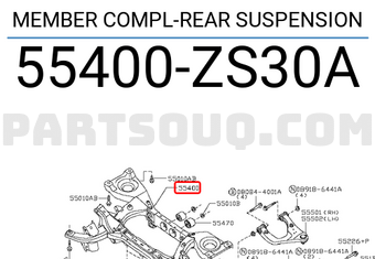 Nissan 55400ZS30A MEMBER COMPL-REAR SUSPENSION