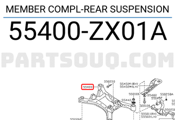 Nissan 55400ZX01A MEMBER COMPL-REAR SUSPENSION