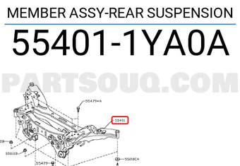 Nissan 554011YA0A MEMBER ASSY-REAR SUSPENSION